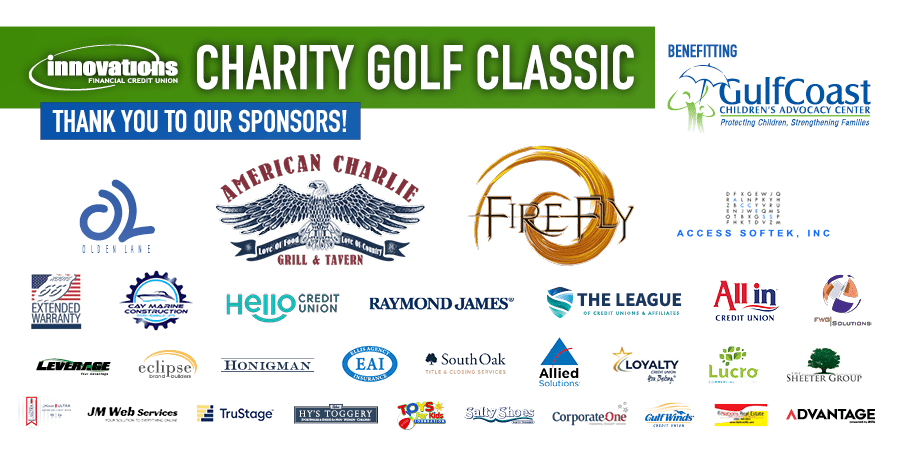 Collage of Charity Golf Classic sponsor logos.