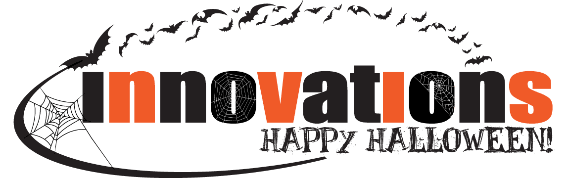 Innovations Financial Credit Union logo themed to Halloween