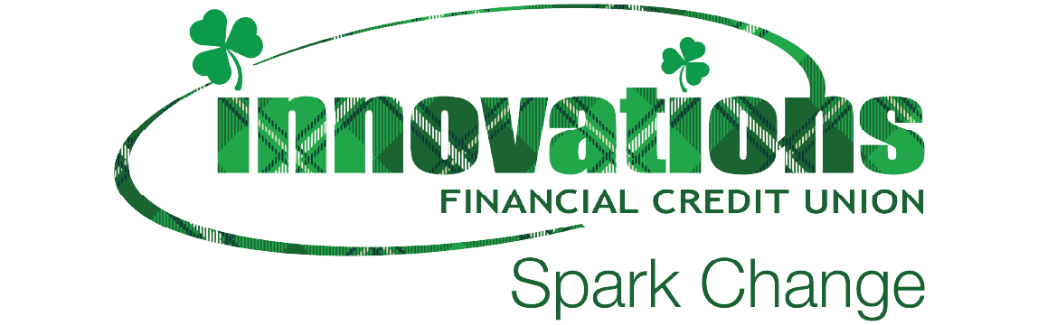 Innovations Financial Credit Union logo themed to Saint Partrick's Day