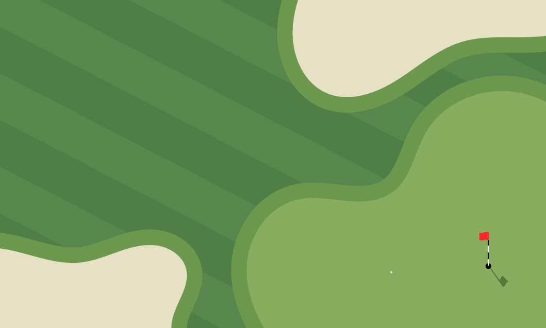 An illustration of a golf course.